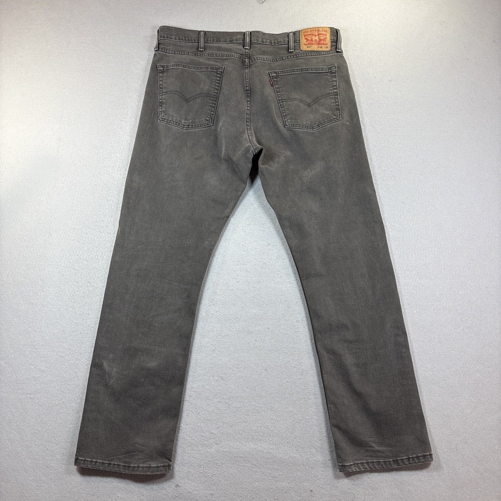 Levi's Jeans 38x32 Men Slim Straight Fit 513 Zip Fly Jean Charcoal Fade - Picture 6 of 11